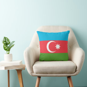 Aserbaidschanische Flagge auf dem MoJo-Pillow Kissen