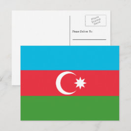 aserbaidschanische Flagge, Flagge Aserbaidschans Postkarte
