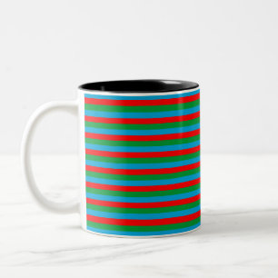 aserbaidschanische Flagge Streifen Land Symbol Mus Zweifarbige Tasse