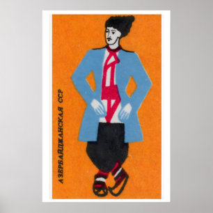 Aserbaidschanischer Mann - Streichholzschachtel-Dr Poster