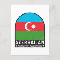 Aserbaidschanisches FlaggenEmblem gestört Vintag