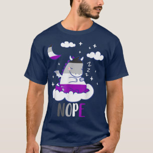 Aseual Niedlich Dragon Nope Ace Sleep Night LGBQA T-Shirt