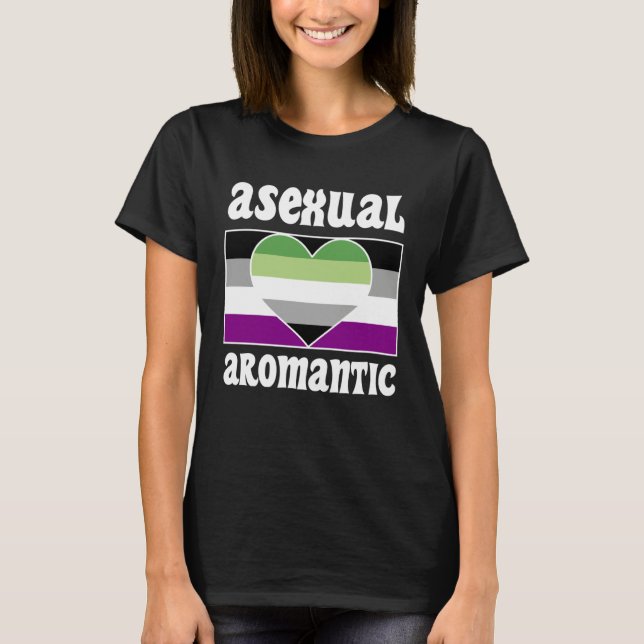 Asexual Aromantic Pride Flag Cute  Ace Aesthetic T-Shirt (Vorderseite)