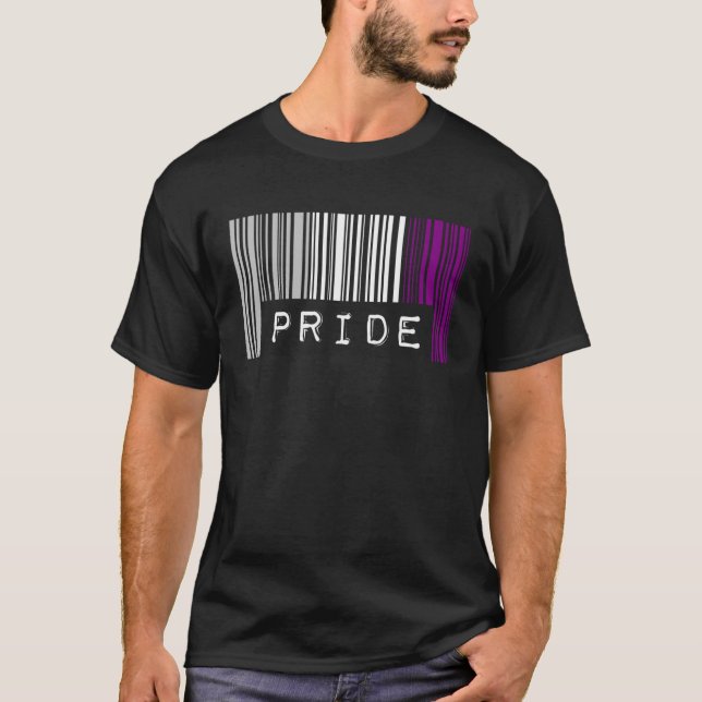 Asexual Barcode Pride Month Cute Ace Aesthetic LGB T-Shirt (Vorderseite)