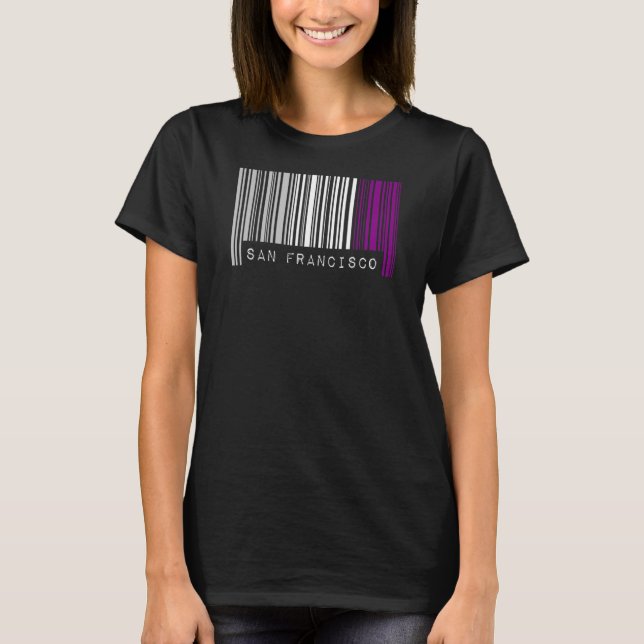 Asexual Barcode Prix San Francisco California Cut T-Shirt (Vorderseite)