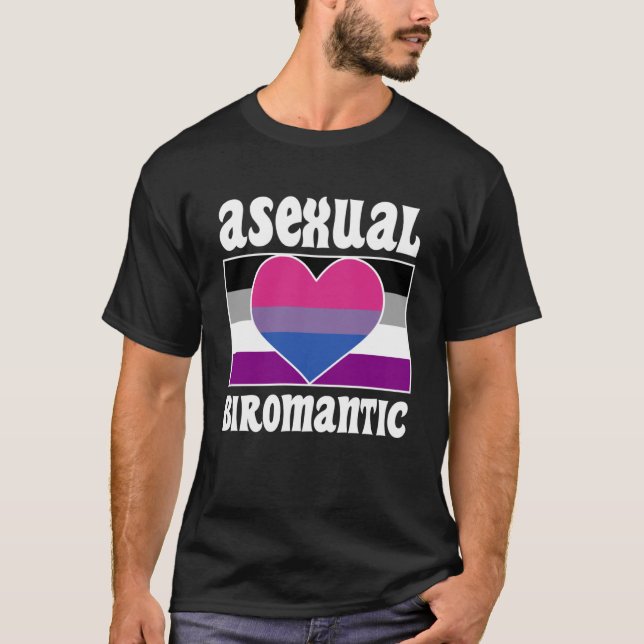 Asexual Biromantic Prilag Flag Niedliche Ästhetik T-Shirt (Vorderseite)