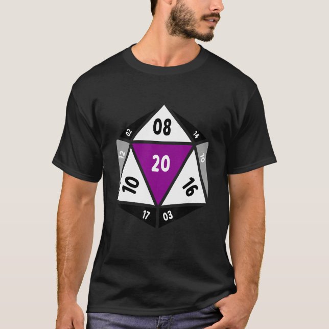 Asexual D20 Dice Ace Pride LGBTQ Gender Equality G T-Shirt (Vorderseite)