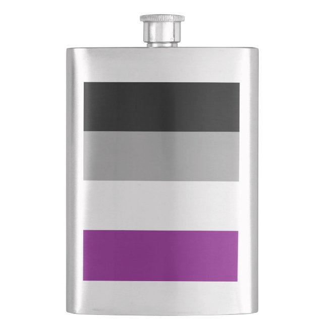 Asexual Flag Classic Flask Flachmann (Vorderseite)