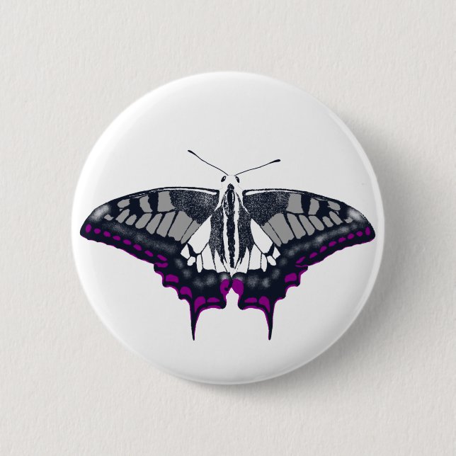 Asexual Flag Frack Butterfly Button (Vorderseite)