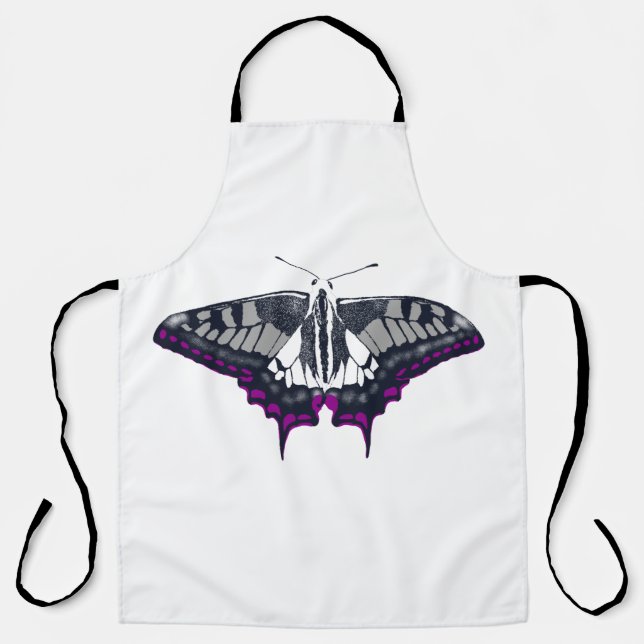 Asexual Flag Frack Butterfly Schürze (Vorderseite)