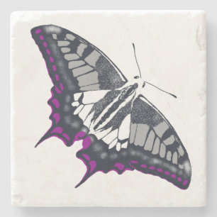 Asexual Flag Frack Butterfly Steinuntersetzer