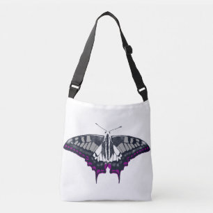 Asexual Flag Frack Butterfly Tragetaschen Mit Langen Trägern