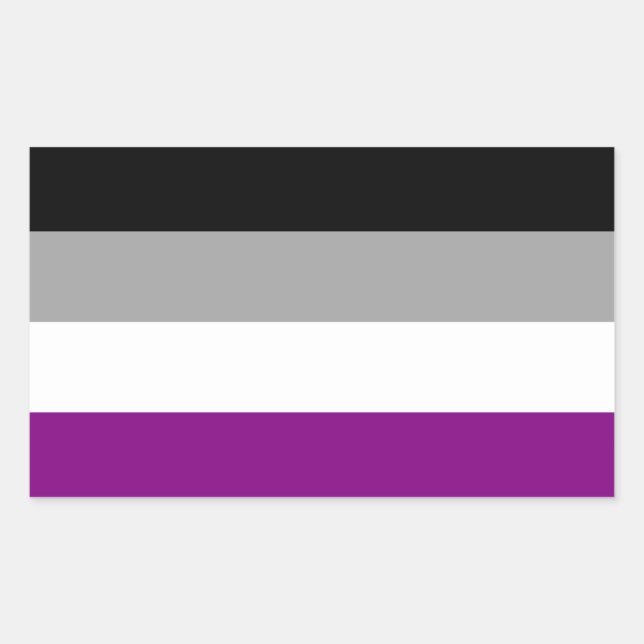 Asexual Flag Rechteckiger Aufkleber (Vorderseite)