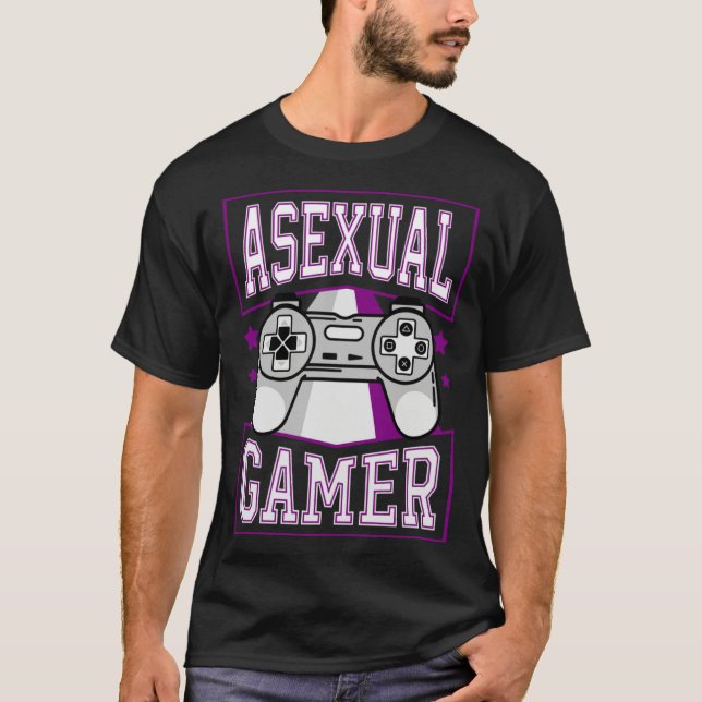 Asexual Gamer Video Games  Cute Trendy Ace Pride S T-Shirt (Vorderseite)
