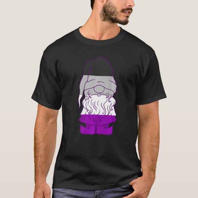 Asexual Gnome Ace Beanie Asexual Pride Lgbtqa Asex T-Shirt (Vorderseite)