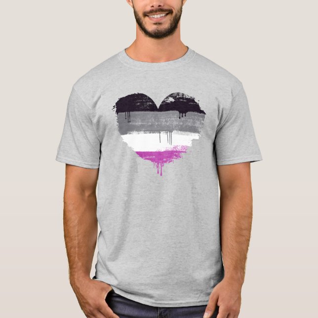 Asexual Heart Pride T - Shirt (Vorderseite)