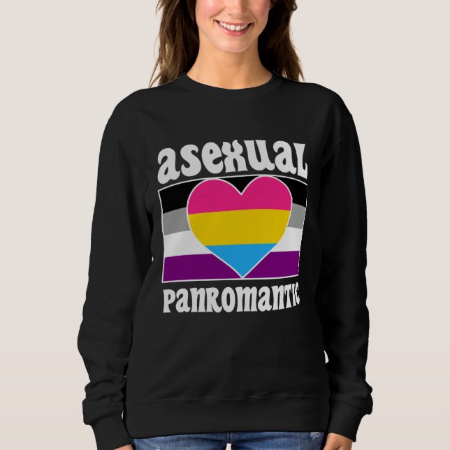 Asexual Panromantic Pride Flag Cute  Ace Aesthetic Sweatshirt (Vorderseite)
