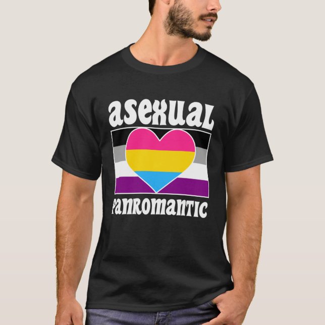 Asexual Panromantic Pride Flag Cute  Ace Aesthetic T-Shirt (Vorderseite)