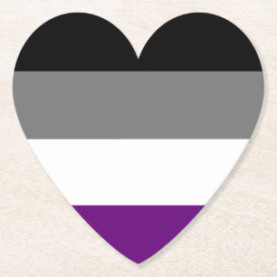 Asexual Prie Rainbow Demi Grau Untersetzer