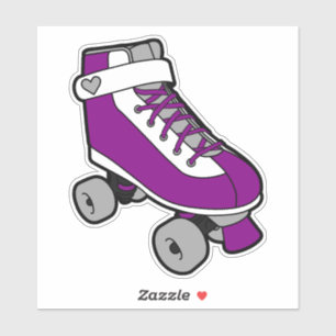 Asexual Prix Skaten Lila Retro Roller Skate Aufkleber
