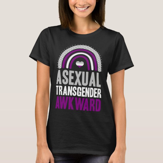 Asexual Transgender Awkward Asexual Pride Bohemian T-Shirt (Vorderseite)