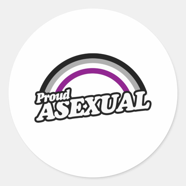 asexual und stolz runder aufkleber (Vorderseite)