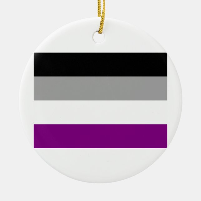 ASEXUALE FLAGGEN-VORLAGE KERAMIKORNAMENT (Vorne)
