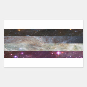 Asexuale Nebelfleckflaggenaufkleber Rechteckiger Aufkleber