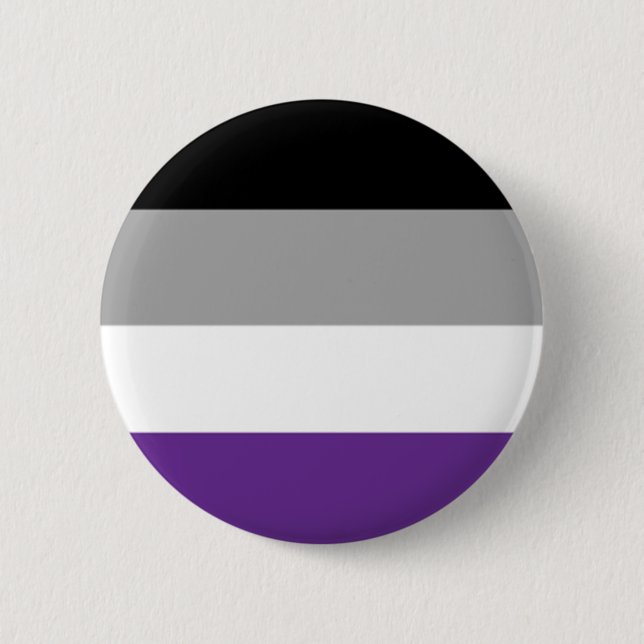 Asexualer Flaggen-Knopf Button (Vorderseite)
