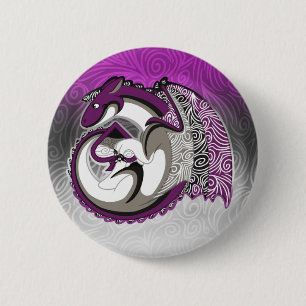 Asexualer Stolz-Drache-Knopf Button