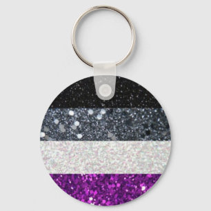 Asexualer Stolz-Glitter-Schlüsselanhänger Schlüsselanhänger