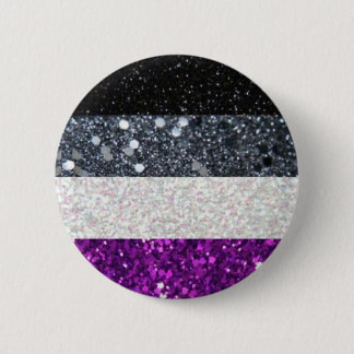 Asexualer Stolz-Glitterknopf Button