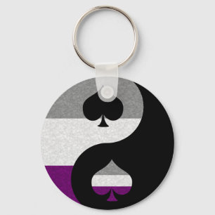 Asexuales Yin und Yang Schlüsselanhänger