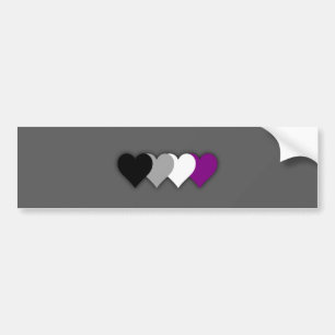 Asexualität stolz auf Herzen Autoaufkleber