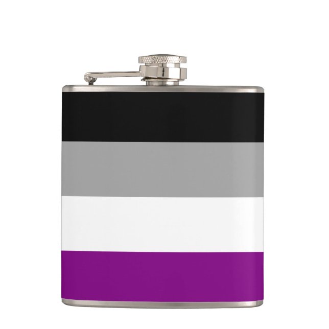 Asexualitäts-Pride-Flagge Flachmann (Vorderseite)