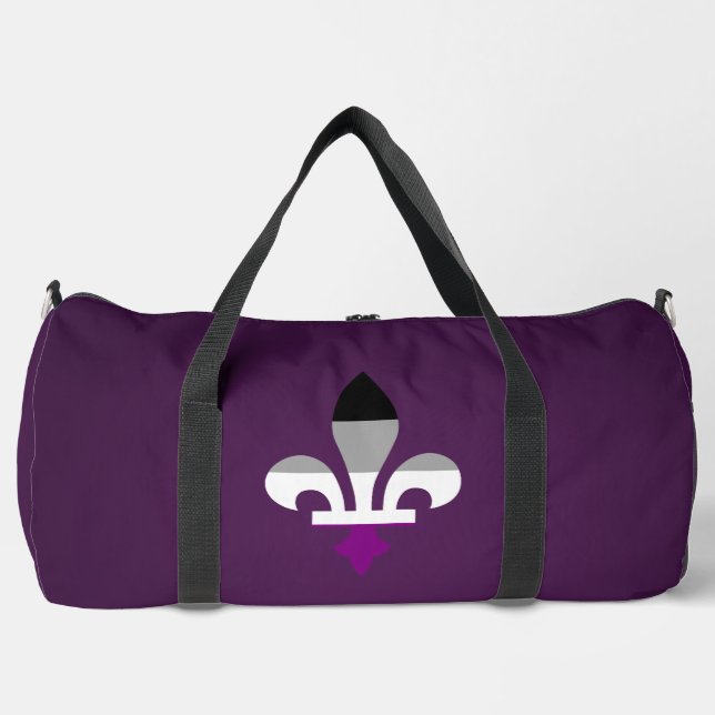 Asexualitäts-Stolz fleur-de-lis  Duffle Bag (Vorderseite)