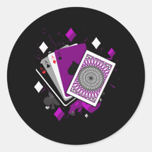 Asexuality Ace Flag Spielkarten Queer LGBT-Prix Runder Aufkleber