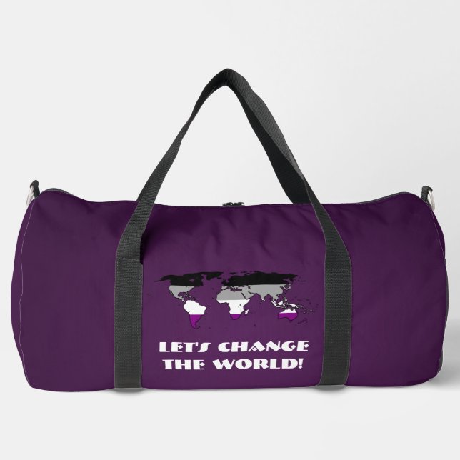 Asexuality Pride Map of The World Duffle Bag (Vorderseite)