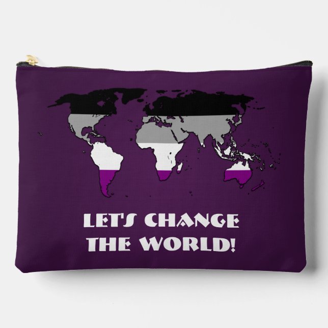 Asexuality Pride Map of The World  Zubehörtasche (Vorderseite)