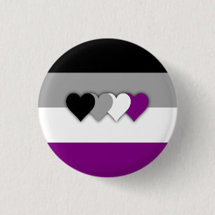 Asexualityflaggenknopf Button