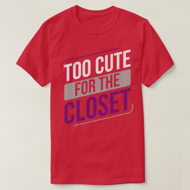 Asexuell zu Niedlich für die Closet-As-Asexualität T-Shirt (Design vorne)