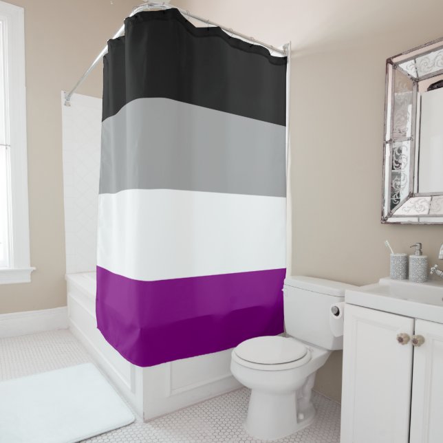 Asexuelle Flagge Duschvorhang (Beispiel)