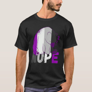 Asexuelle Flagge Nope Speeping Bear Ace Asexuell L T-Shirt