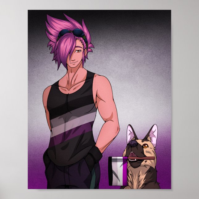 Asexuelle Pride Colors (kein Text) Poster (Vorne)