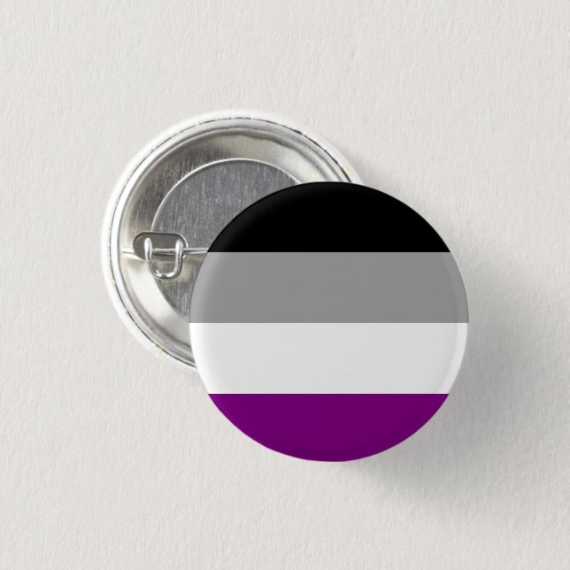 Asexuelle Pride-Flagge Button (Vorne & Hinten)