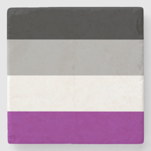 Asexuelle Pride-Flagge LGBTQ Steinuntersetzer