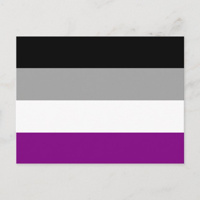 Asexuelle Pride-Flagge Postkarte (Vorderseite)