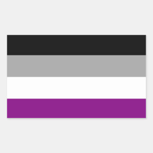 Asexuelle Pride-Flagge Rechteckiger Aufkleber