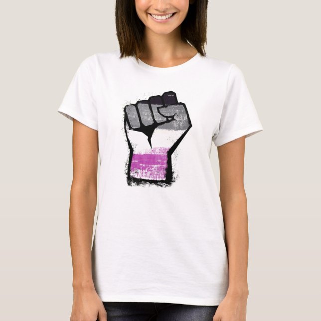 Asexuelle Protestfaust T-Shirt (Vorderseite)