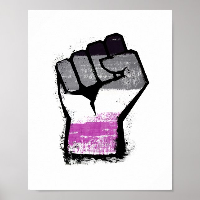 Asexuelle Protestfäuste Poster (Vorne)